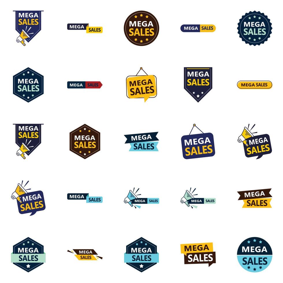 Boost Your Promotions with the Mega Sale Vector Pack 25 High Quality Designs