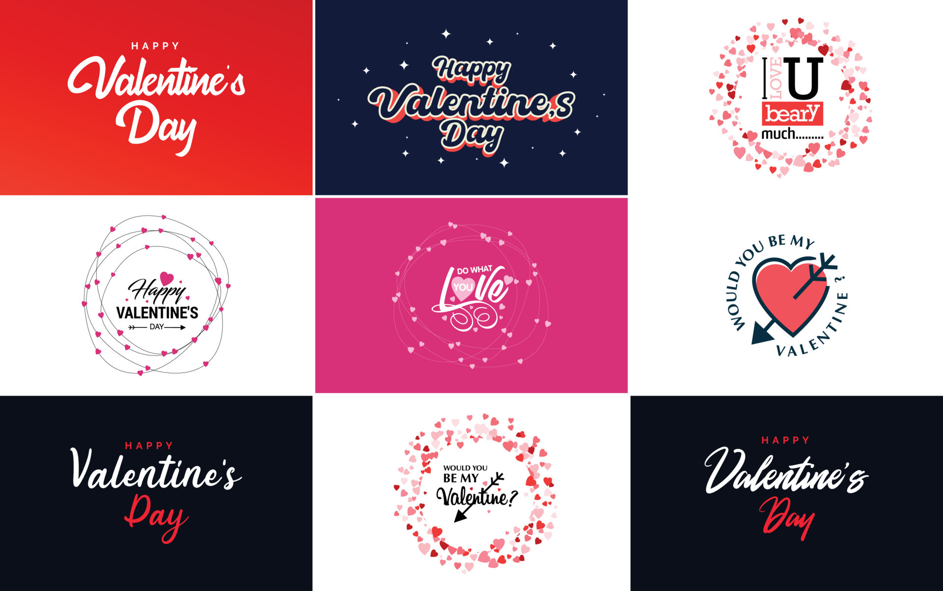 Love word art design with a heart-shaped background and a bokeh effect