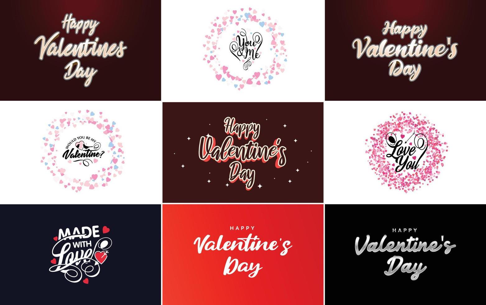 Be My Valentine lettering with a heart design. suitable for use in Valentine's Day cards and invitations vector
