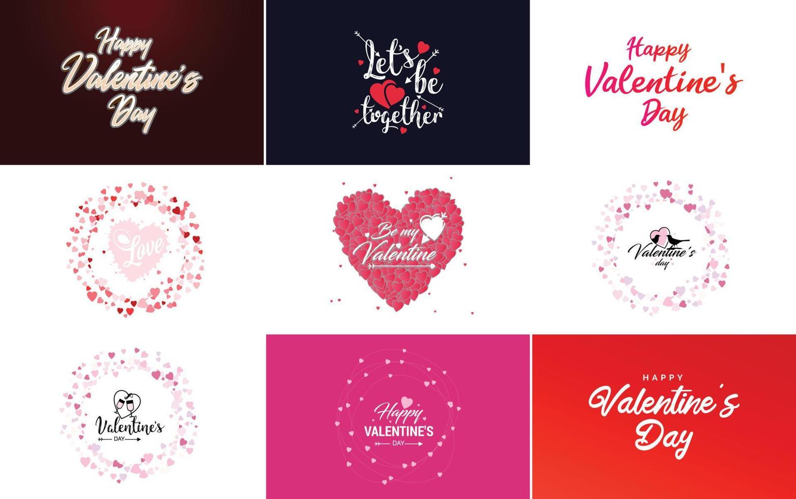 Love word art design with a heart-shaped background and a bokeh effect