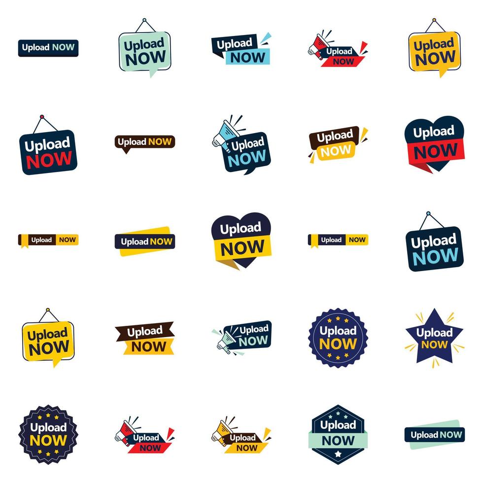 Upload Now Bundle 25 Eye catching Vector designs for Marketing and Branding Campaigns