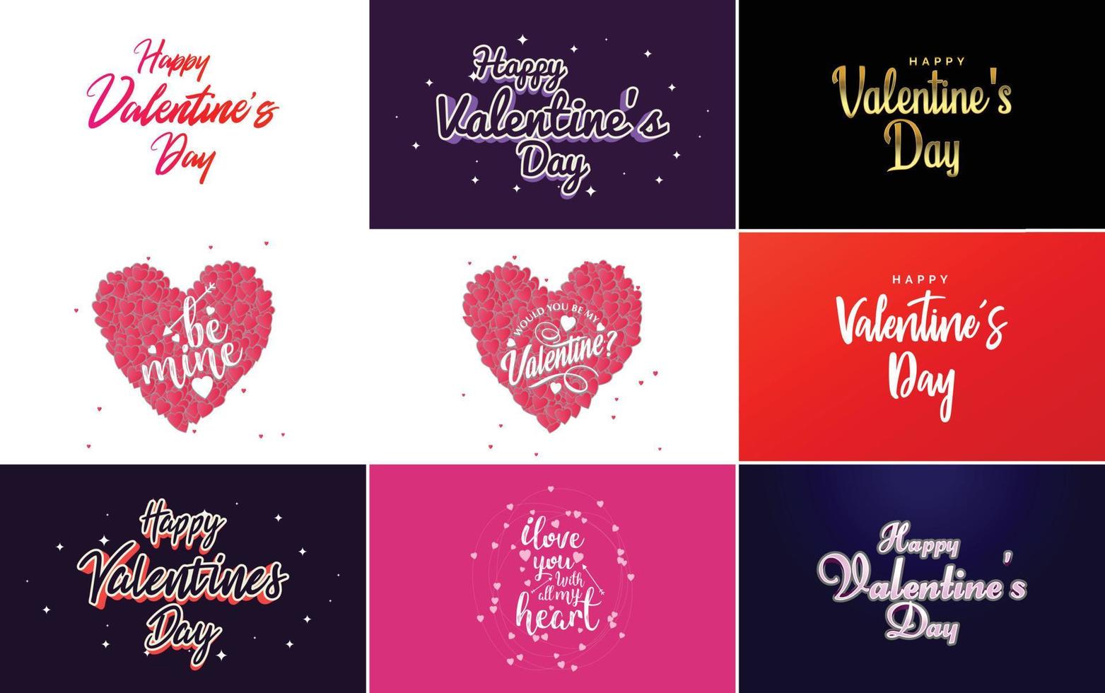 diseño de arte de palabras de amor con un fondo en forma de corazón y un efecto bokeh vector