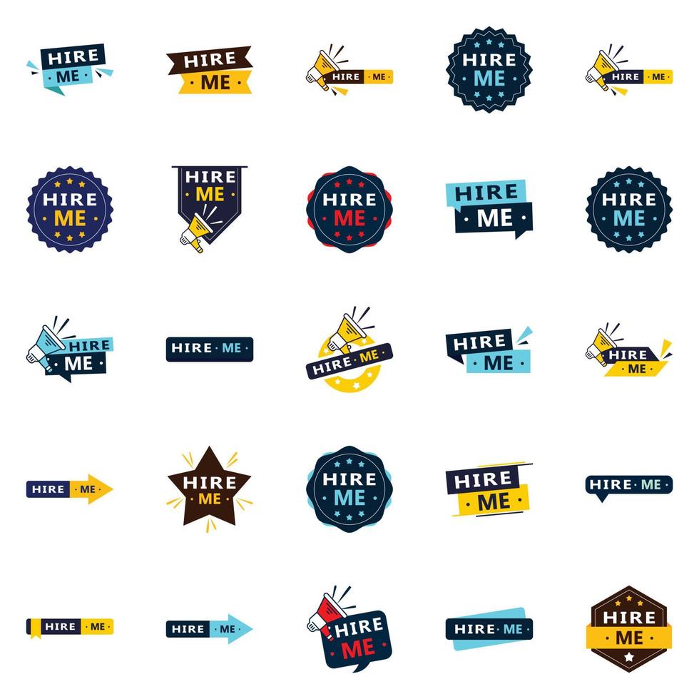 25 Attention-grabbing Hire Me Banners for Job Seekers vector