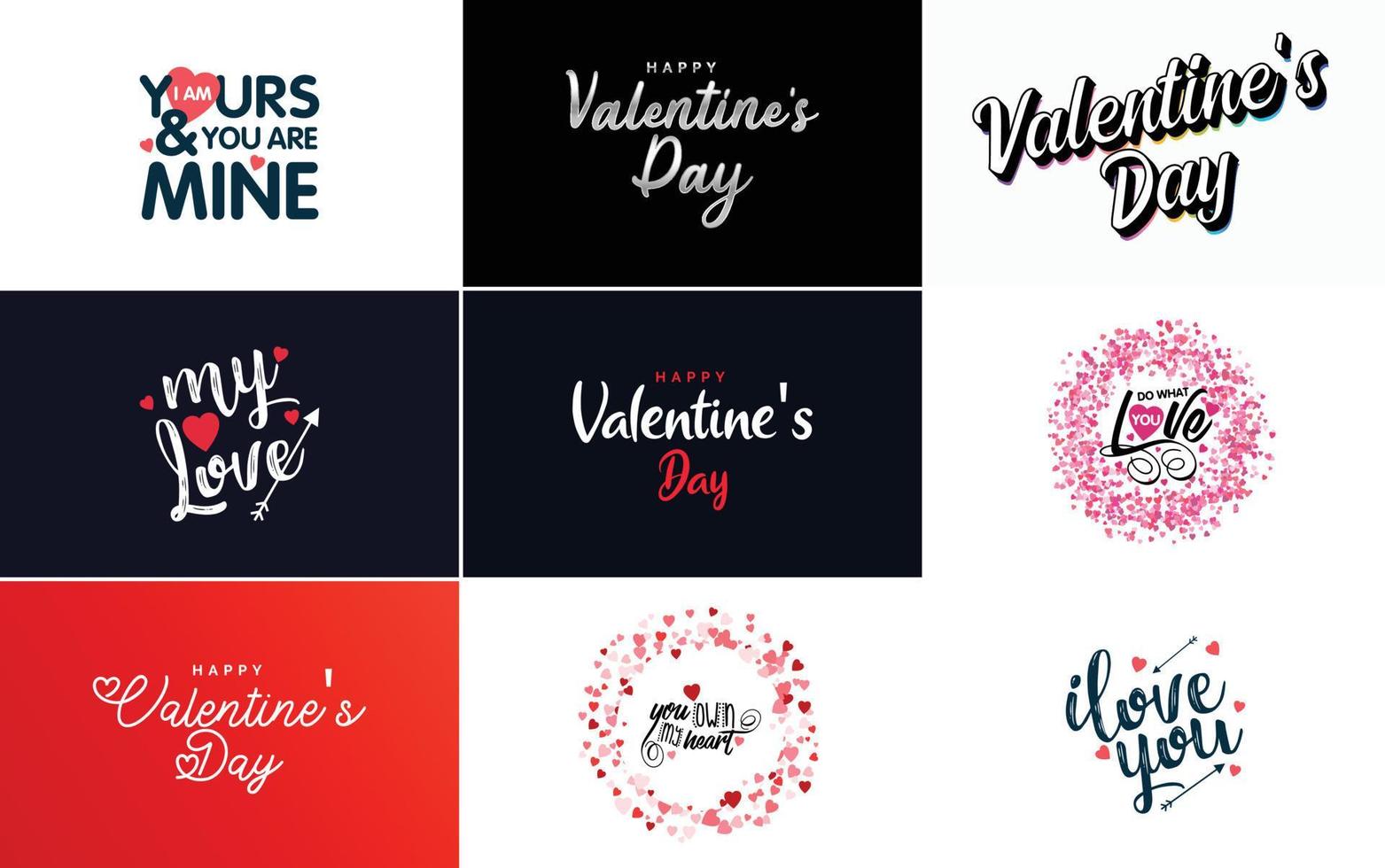 I Love You hand-drawn lettering with a heart design. suitable for use as a Valentine's Day greeting or in romantic designs vector