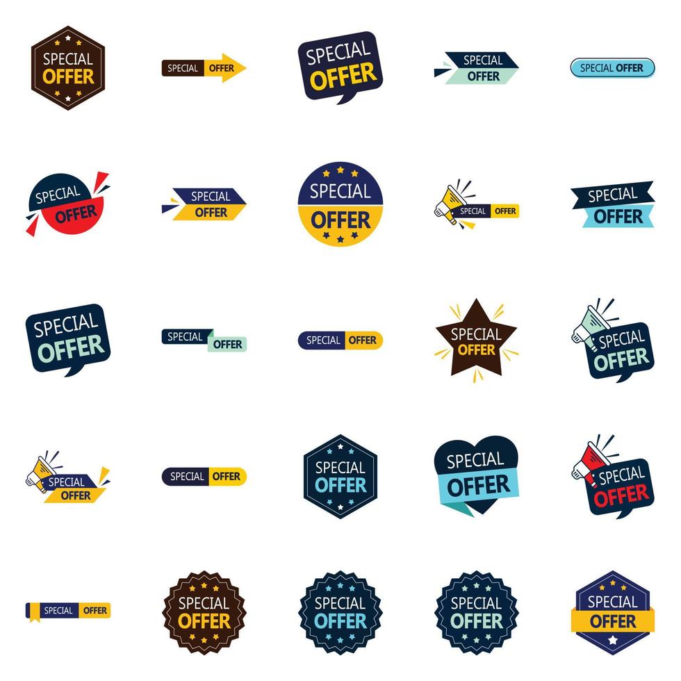 25 Professional Vector Designs in the Special Offer Bundle  Perfect for Promotions