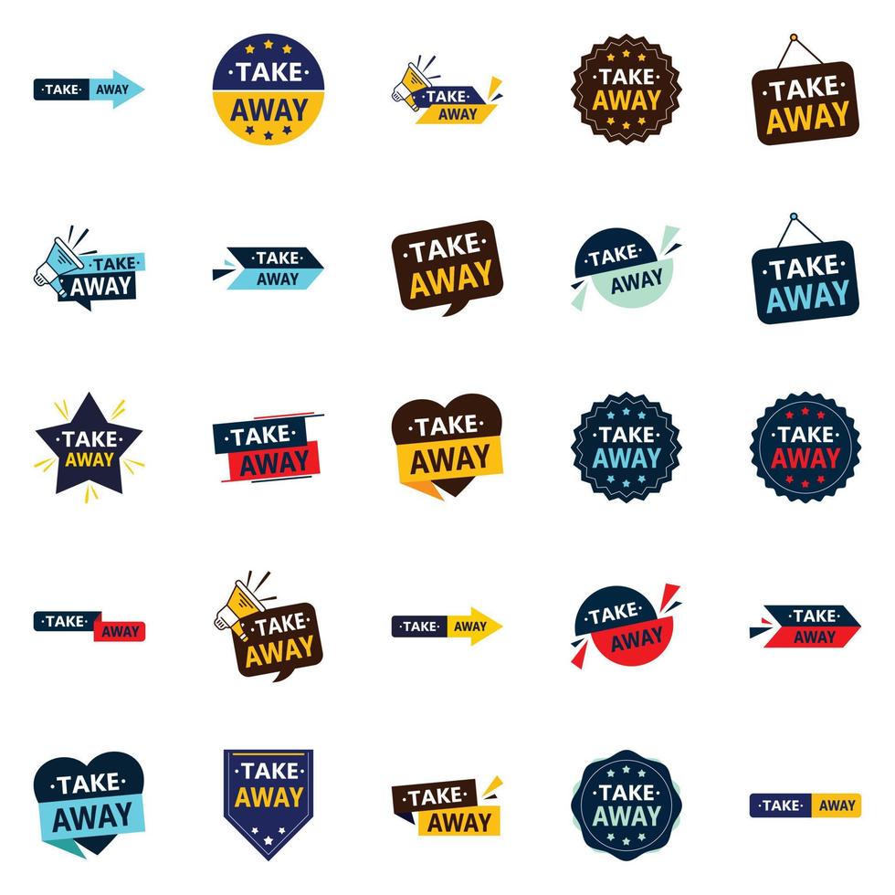 25 Inspiring Vector Designs in the Take Away Pack Perfect for Promoting Takeaway Food and Delivery Services