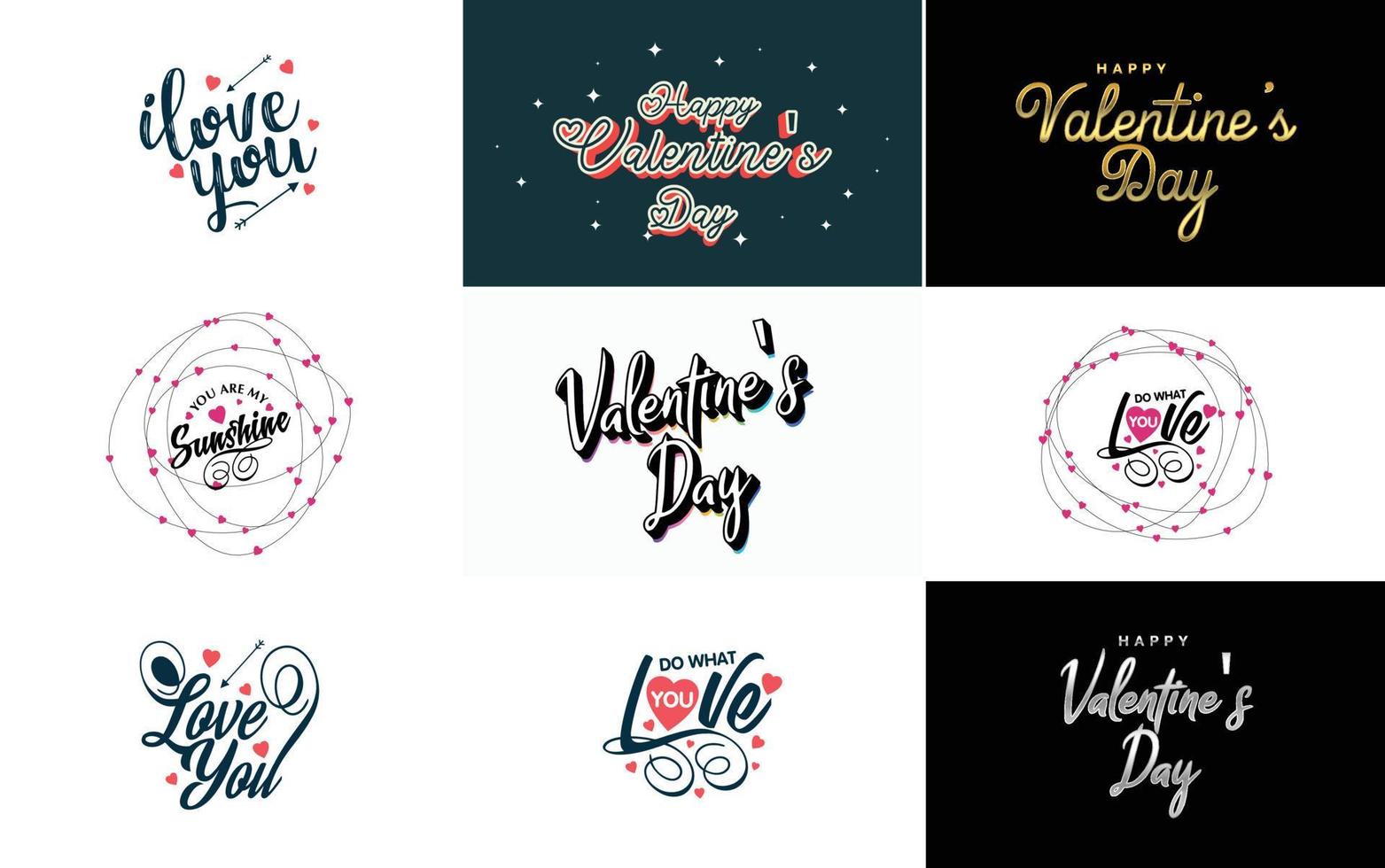 Be My Valentine lettering with a heart design. suitable for use in Valentine's Day cards and invitations vector