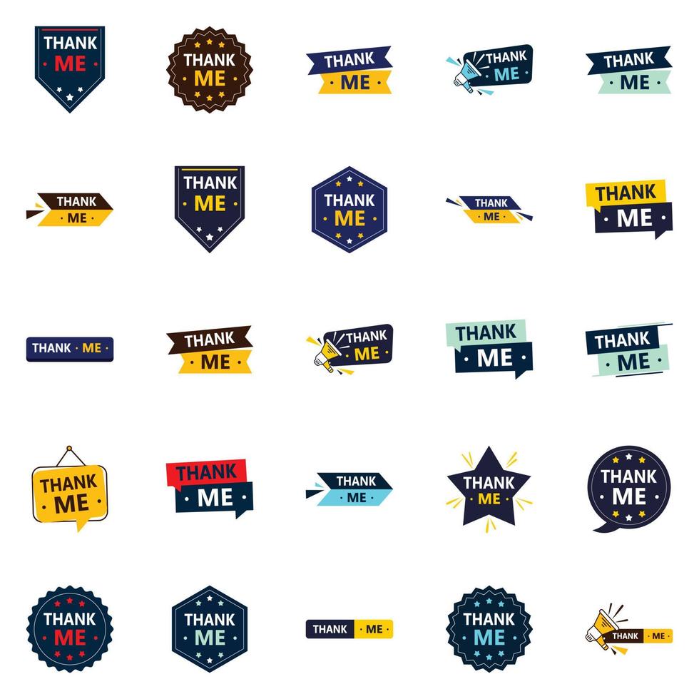 Get the Best Value with Our Pack of 25 Thank Me Banners vector