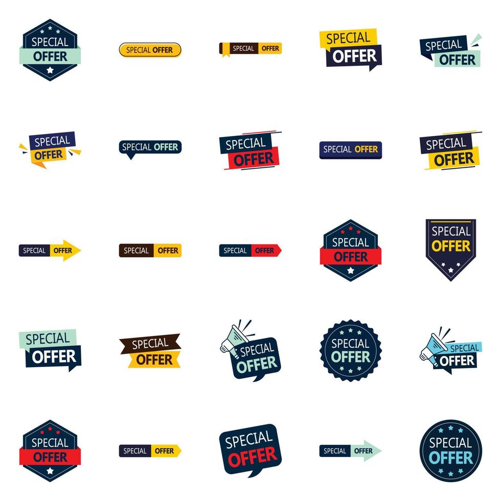 25 Professional Vector Designs in the Special Offer Bundle  Perfect for Advertising