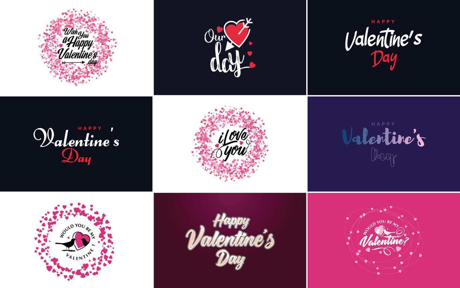 Love word art design with a heart-shaped background and a bokeh effect vector