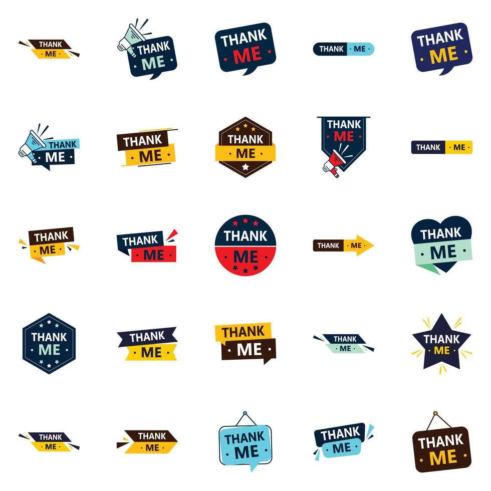 25 Eye catching Thank Me Banners to Show Appreciation vector