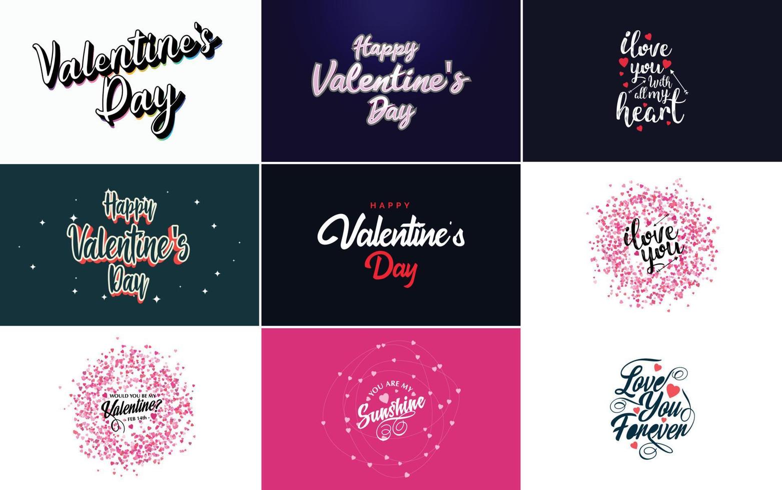 Valentine's hand-drawn lettering with a heart design. suitable for use as a Valentine's Day greeting or in romantic designs vector