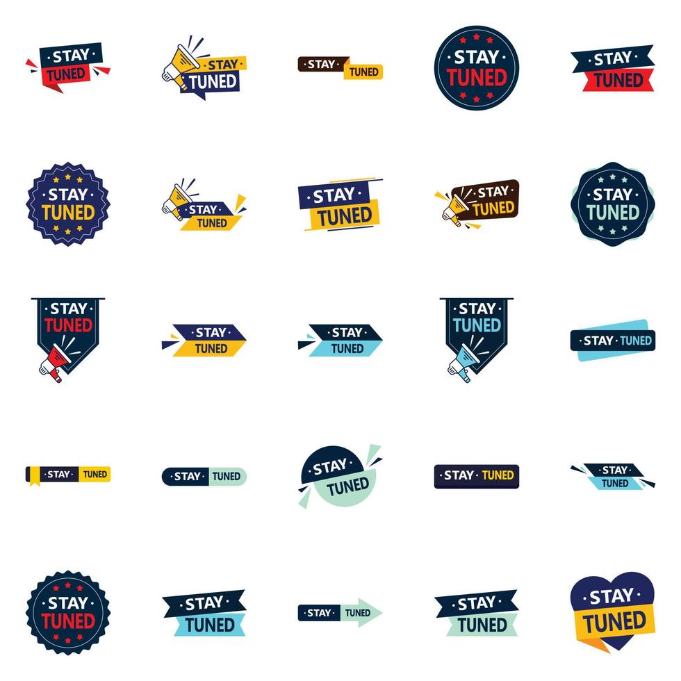 Stay Tuned 25 High quality Vector Designs for a premium and high end brand image