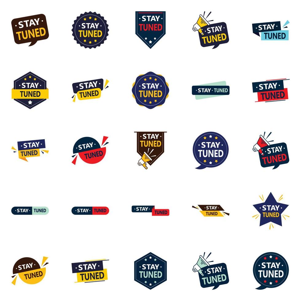 Stay Tuned 25 High quality Vector Designs for a premium and high end brand image