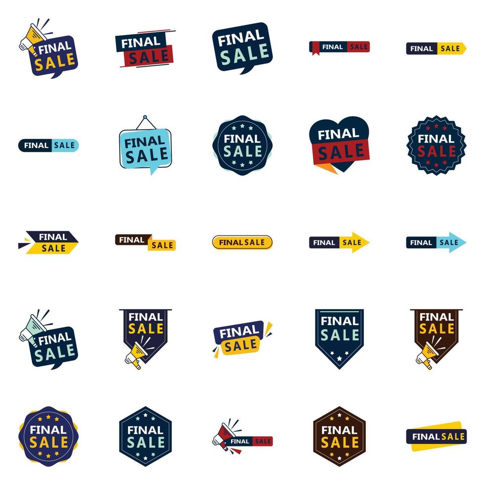 25 Sales-Generating Final Sale Banners for Email Marketing vector