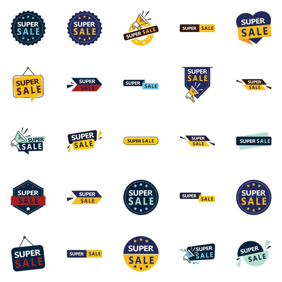 25 High-Performance Super Sale Graphic Elements for Blogs and Newsletters vector