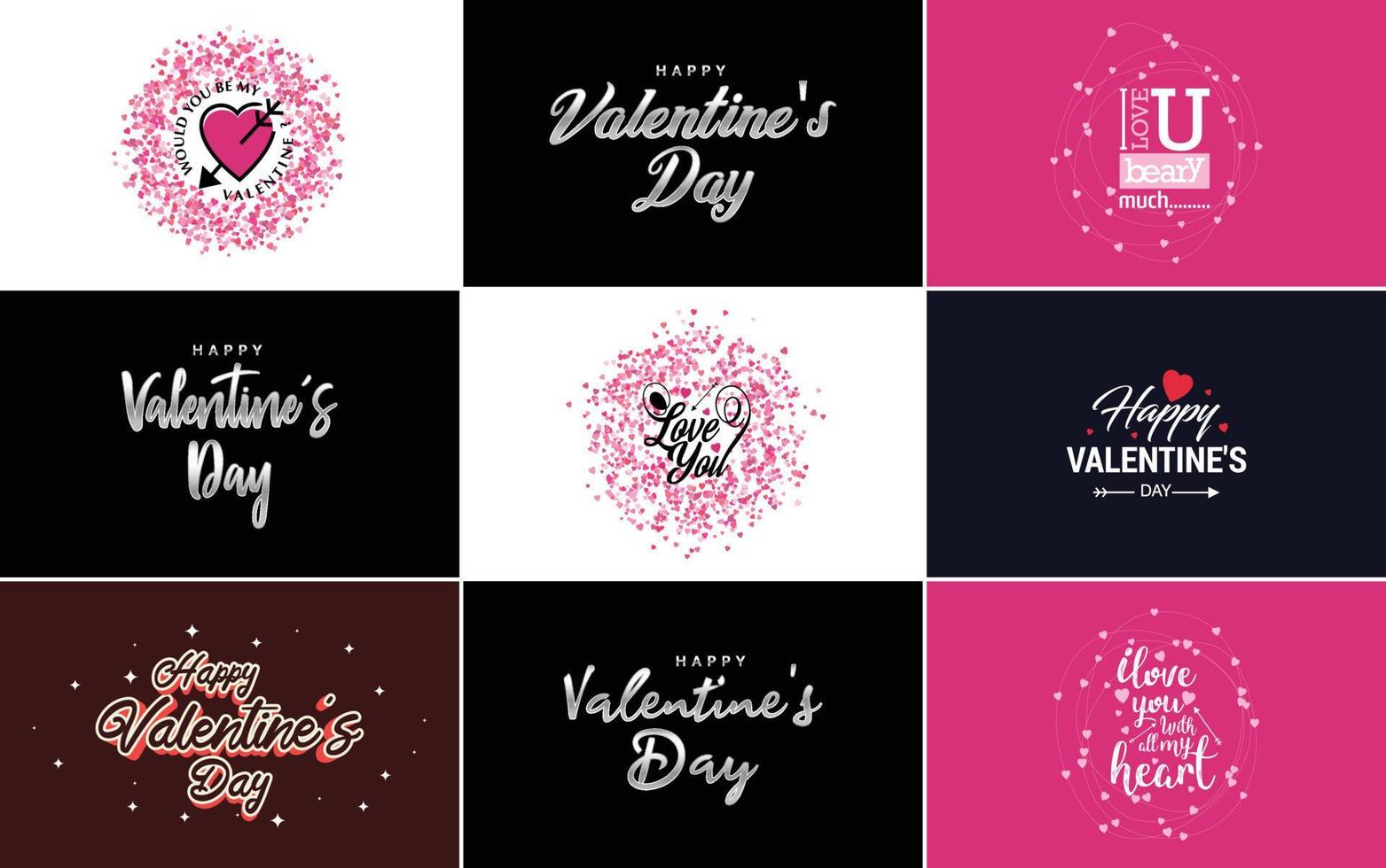 Be My Valentine lettering with a heart design. suitable for use in Valentine's Day cards and invitations vector