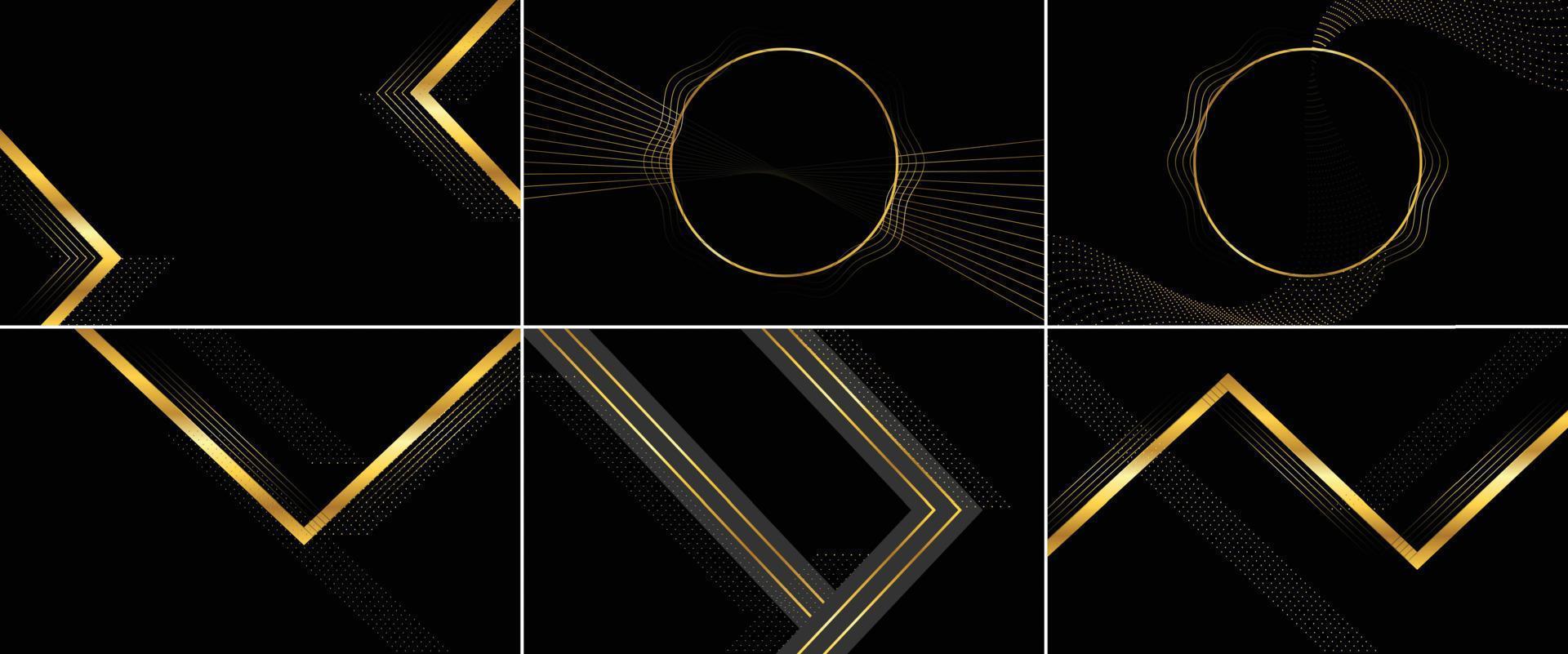 Abstract black and gold luxury background vector