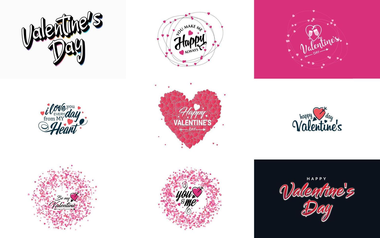 Valentine's hand-drawn lettering with a heart design suitable for use as a Valentine's Day greeting or in romantic designs vector