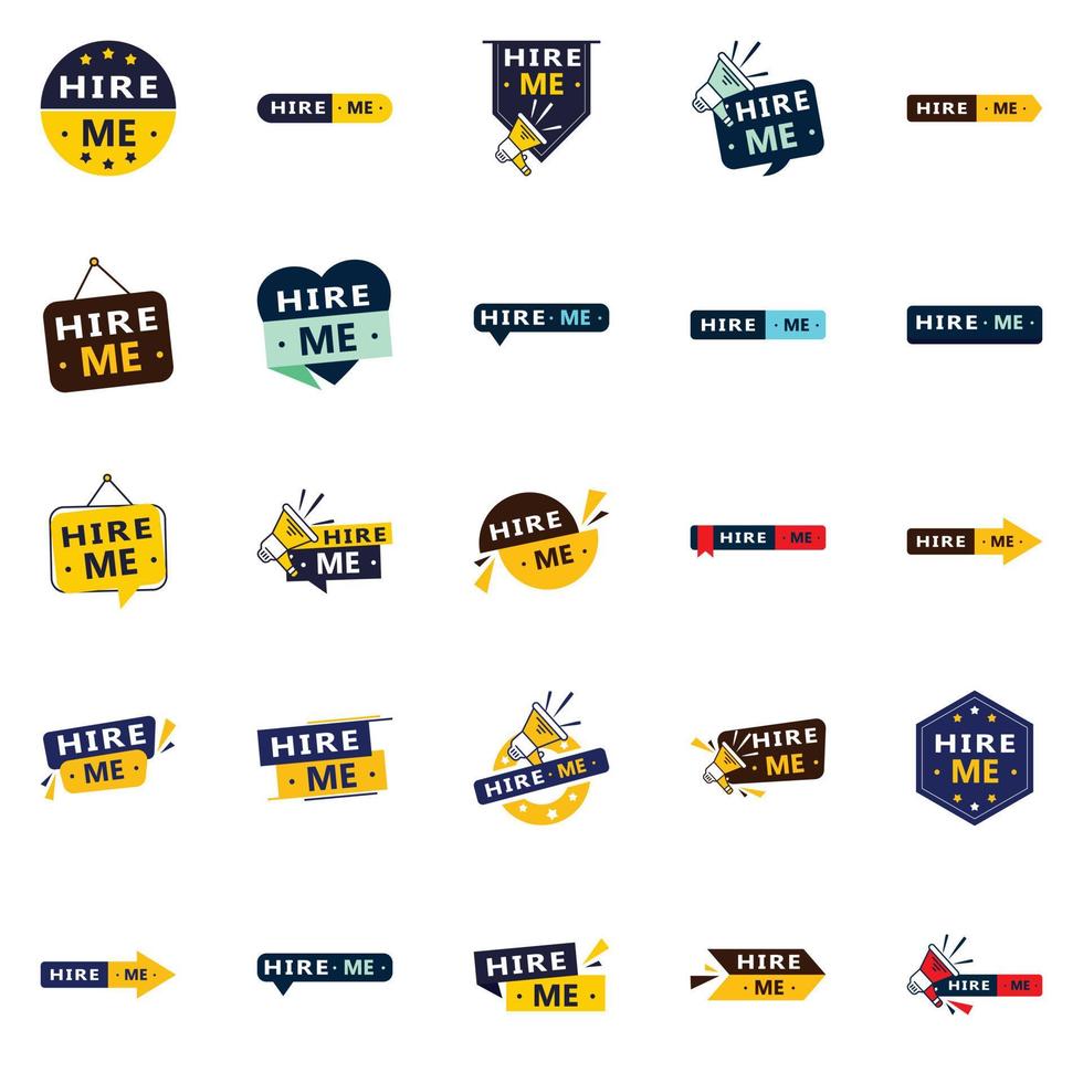 25 Dynamic Hire Me Banners to Get You Hired vector