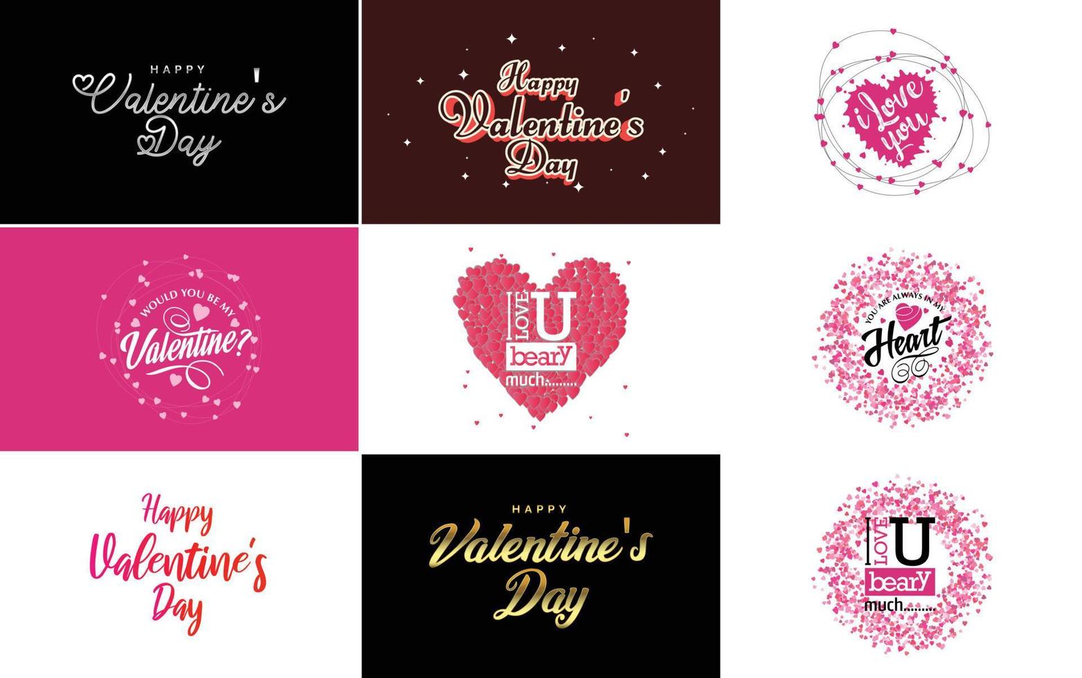 Valentine's hand-drawn lettering with a heart design suitable for use as a Valentine's Day greeting or in romantic designs vector