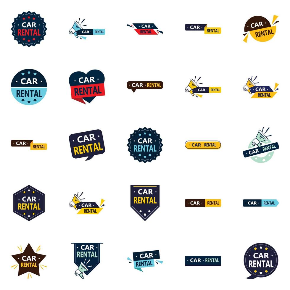 25 Unique vector designs for a fresh and original approach in your car rental marketing