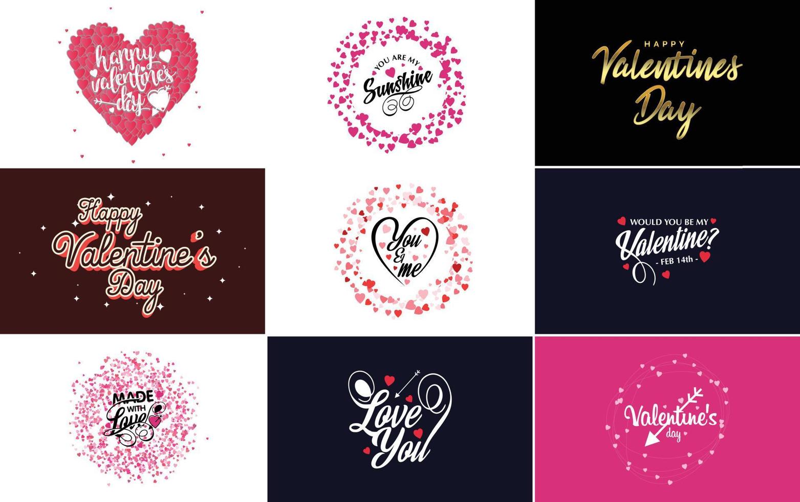 Valentine's hand-drawn lettering with a heart design suitable for use as a Valentine's Day greeting or in romantic designs vector