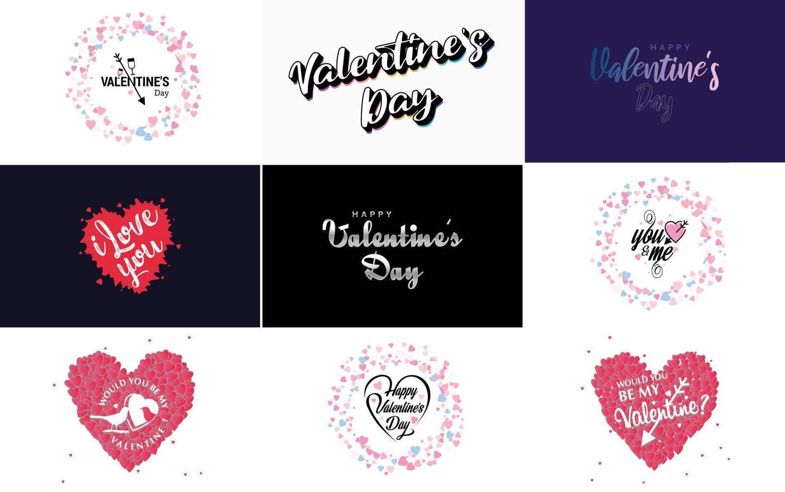 Valentine's lettering with a heart design suitable for use in Valentine's Day cards and invitations vector