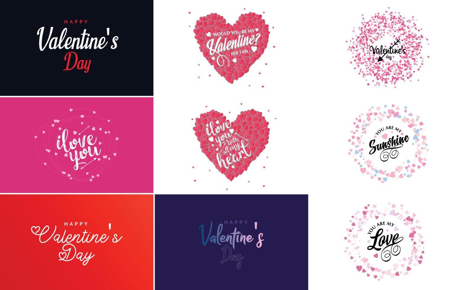 Valentine's hand-drawn lettering with a heart design suitable for use as a Valentine's Day greeting or in romantic designs vector