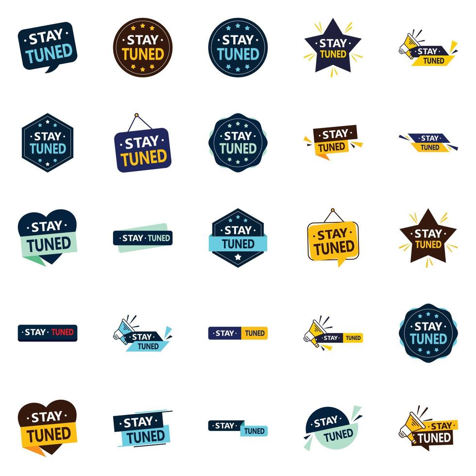 Stay Tuned 25 Versatile Vector Designs for all your branding needs