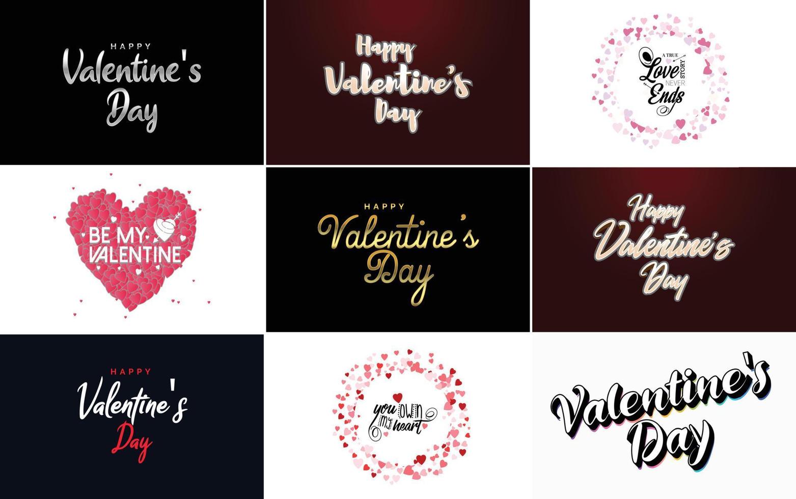 Valentine lettering with a heart design. Suitable for use in Valentine's Day cards and invitations vector