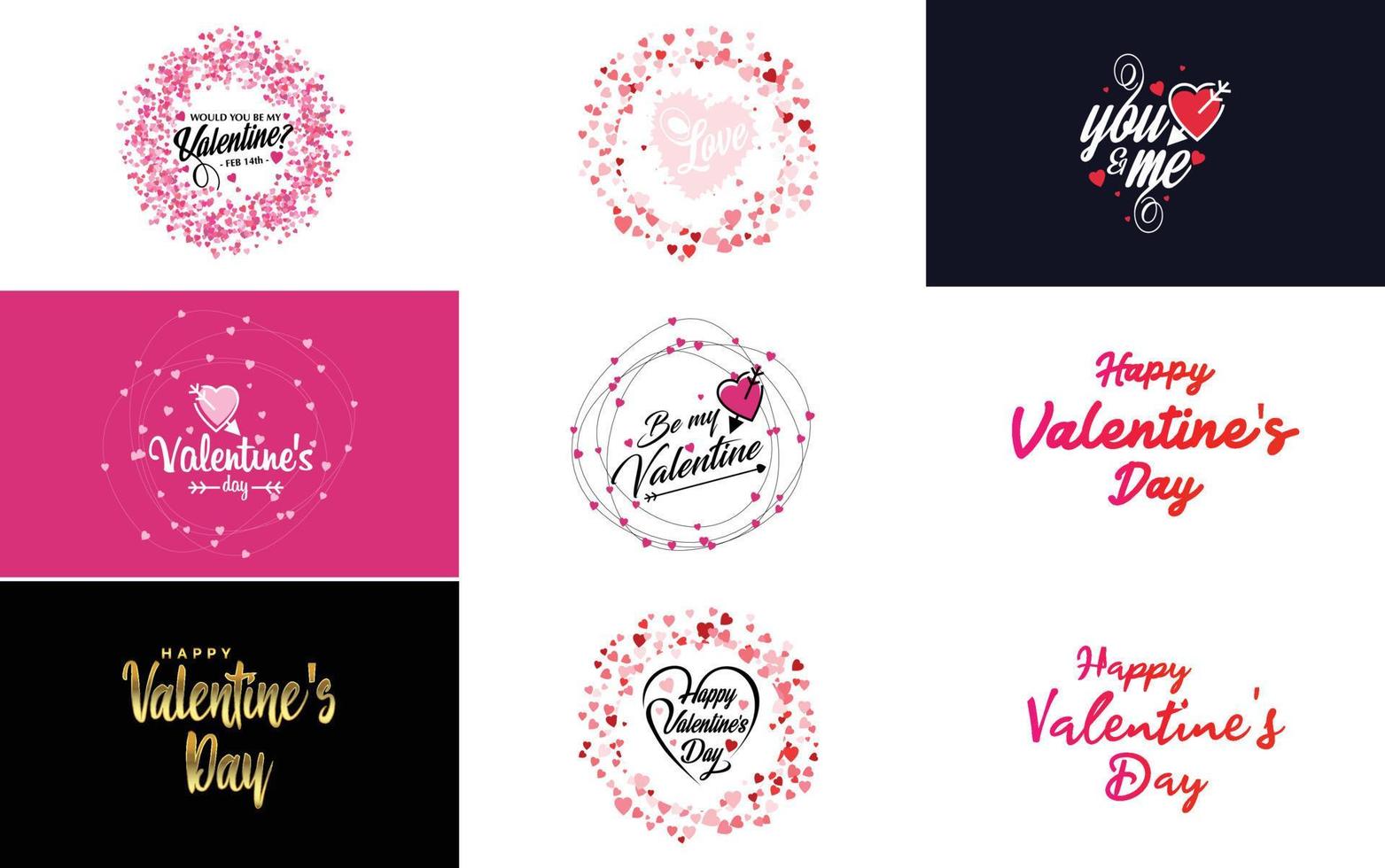 Valentine lettering with a heart design. Suitable for use in Valentine's Day cards and invitations vector