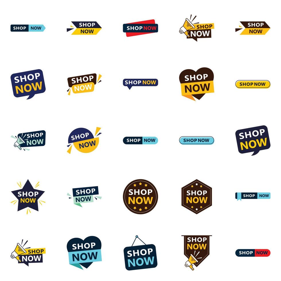 25 Eye-catching Shop Now Sale Banners to Boost Your Sales vector