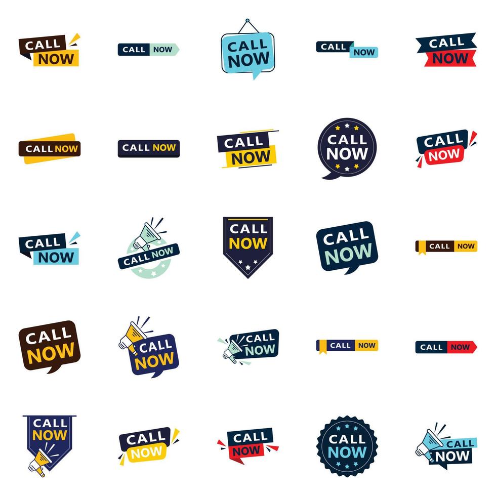 25 Innovative Typographic Banners for a contemporary calling promotion vector