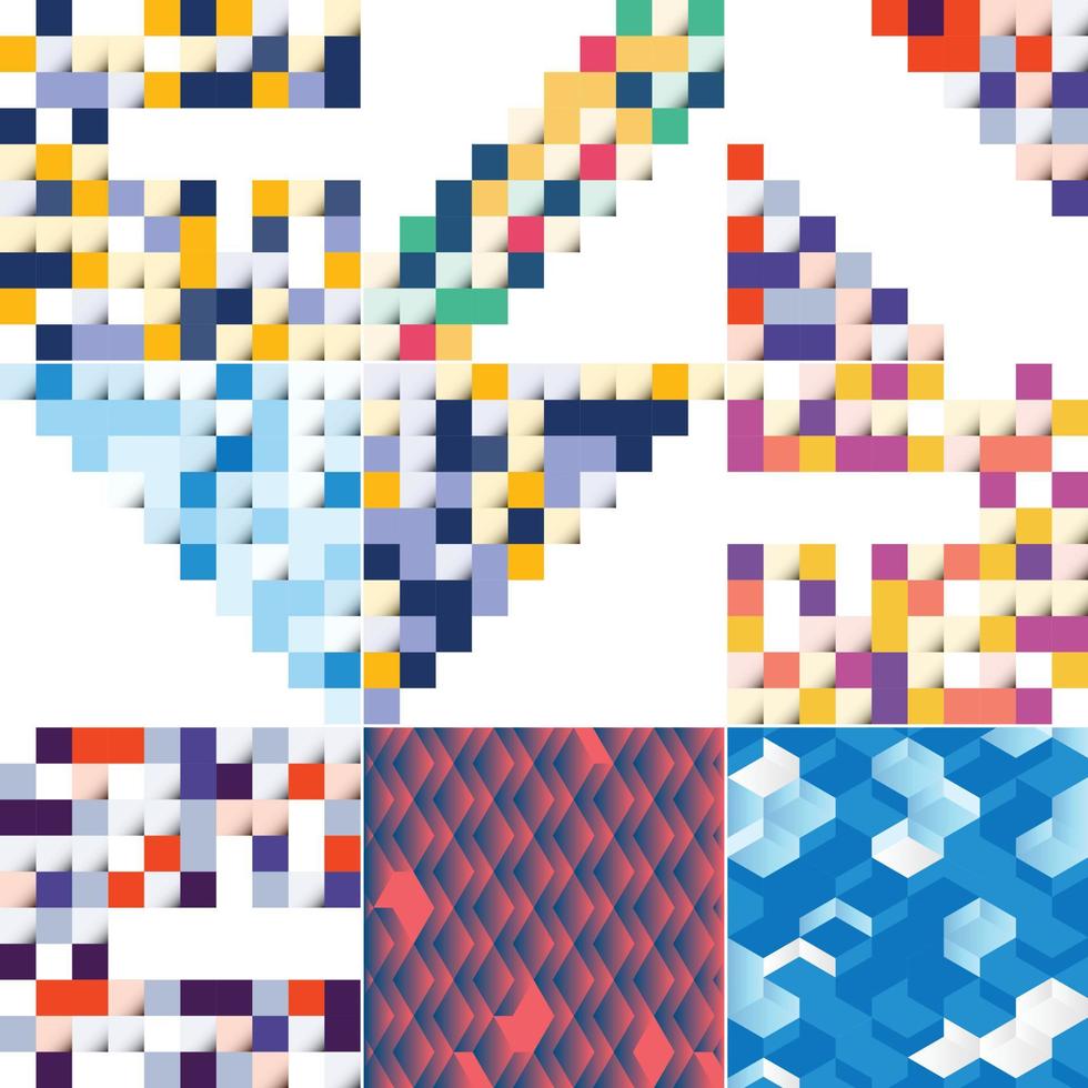 Abstract colorful square background with a gradient color scheme vector