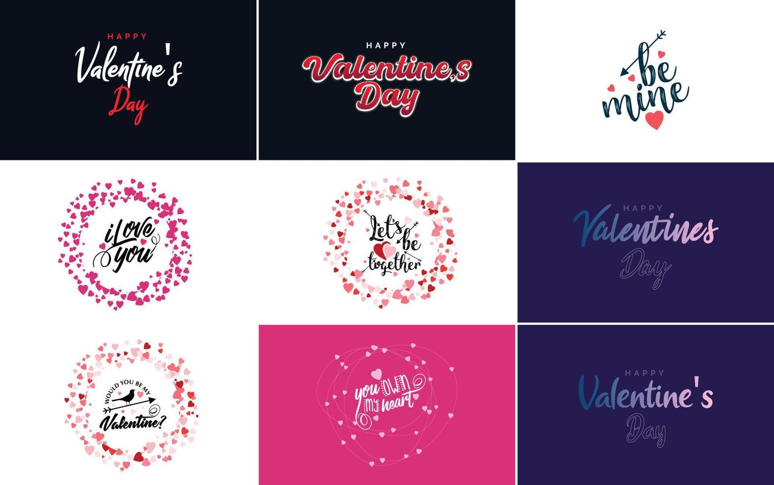 Valentine lettering with a heart design. Suitable for use in Valentine's Day cards and invitations vector