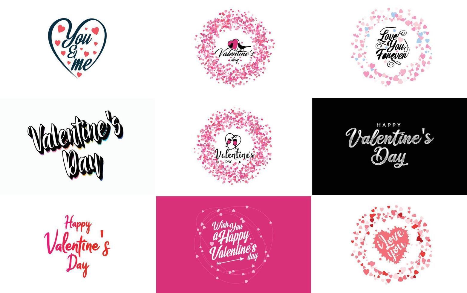 Valentine's Day label pack vector