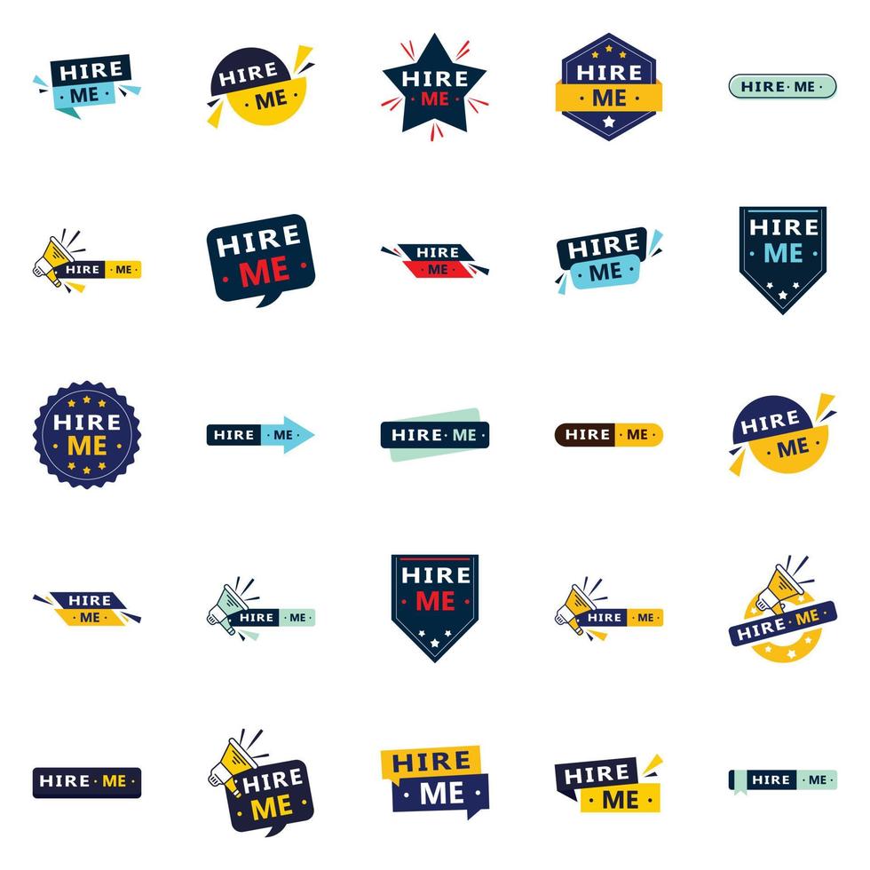 25 Dynamic Hire Me Banners to Get You Hired vector