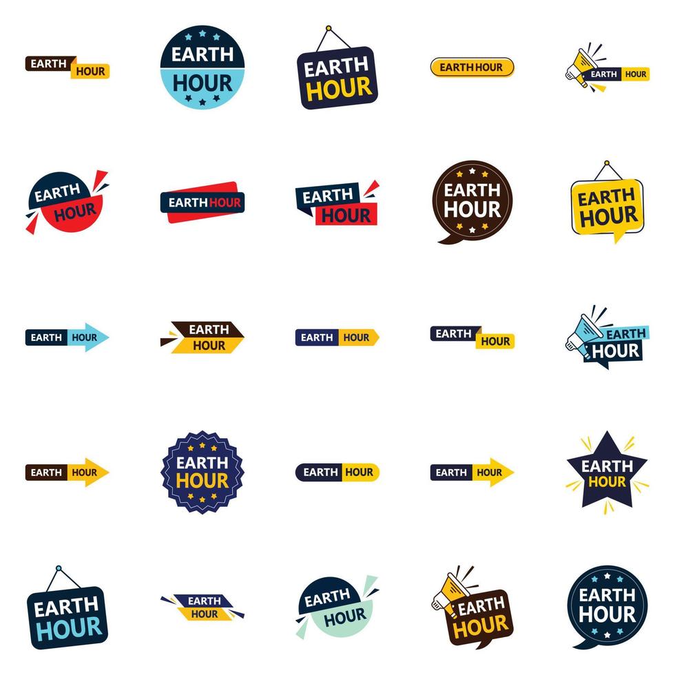 The Earth Hour Vector Collection 25 Dynamic Designs for Your Next Eco Friendly Initiative