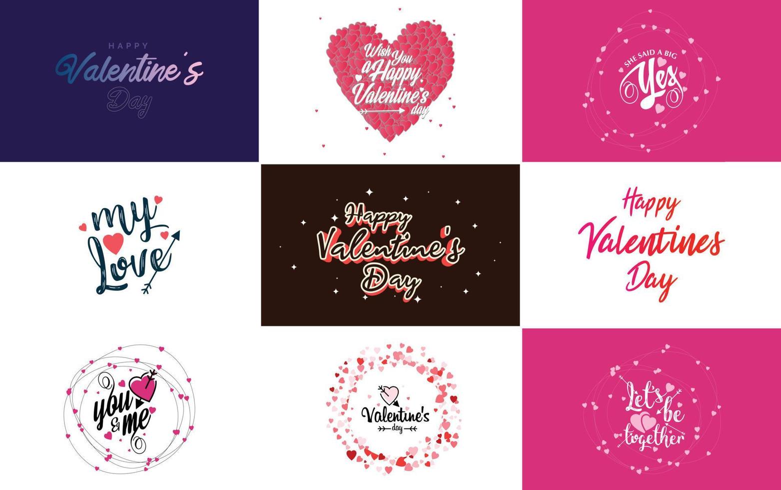 Valentine's lettering with a heart design. Suitable for use in Valentine's Day cards and invitations vector