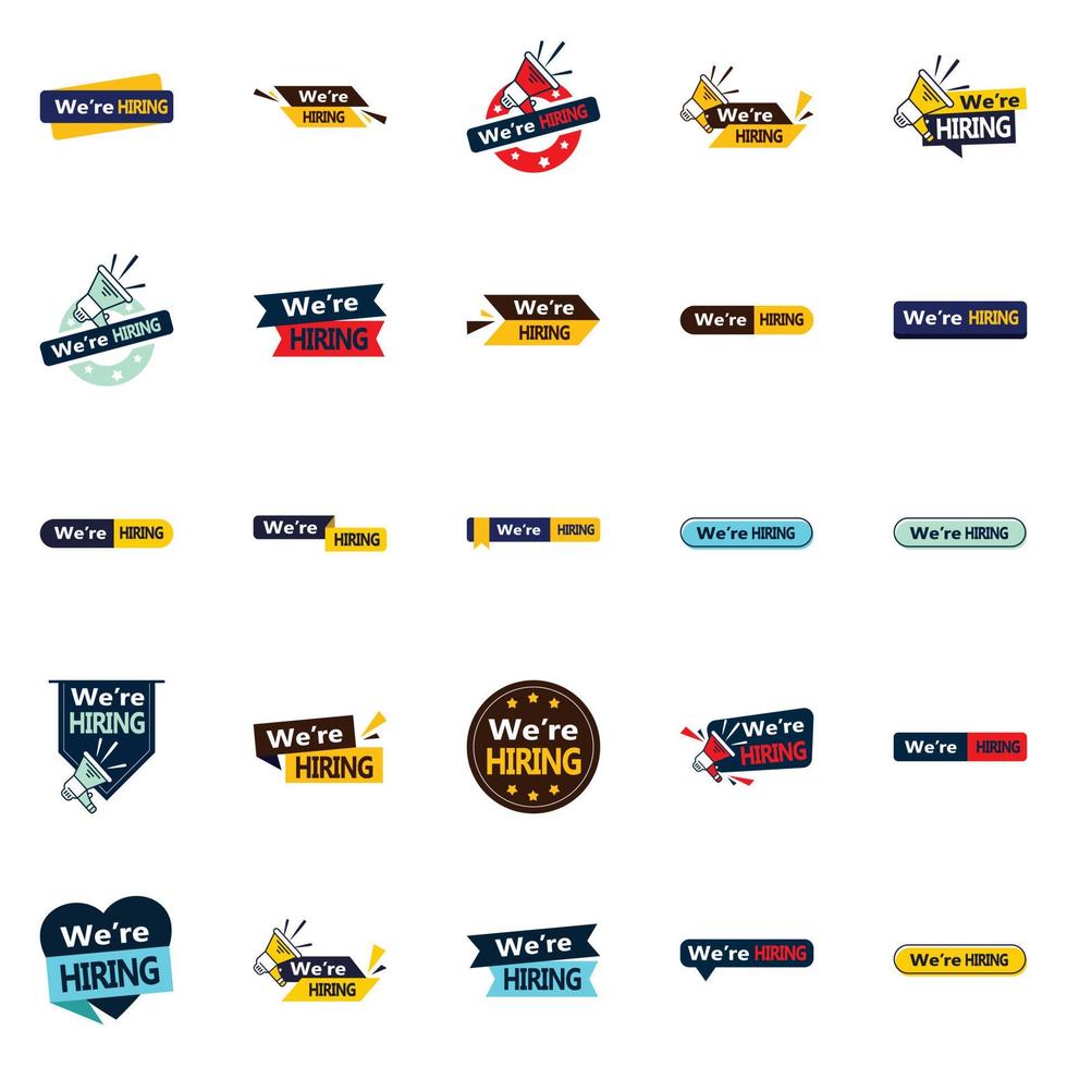 We're Hiring 25 Professional Vector Graphics for Recruitment Campaigns