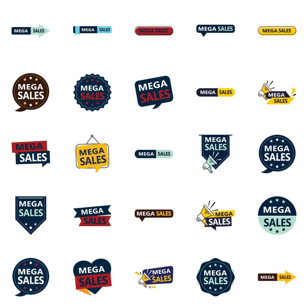 Mega Sale Bundle 25 Versatile Vector designs for All kind of marketing and advertising campaign