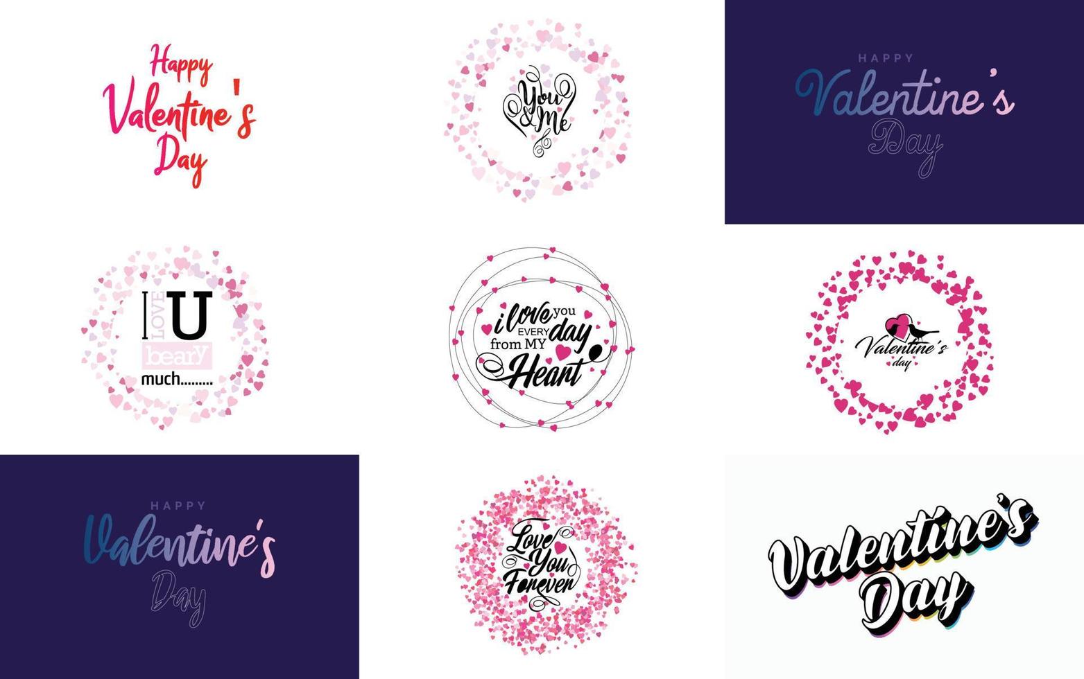 Valentine's Day label pack vector