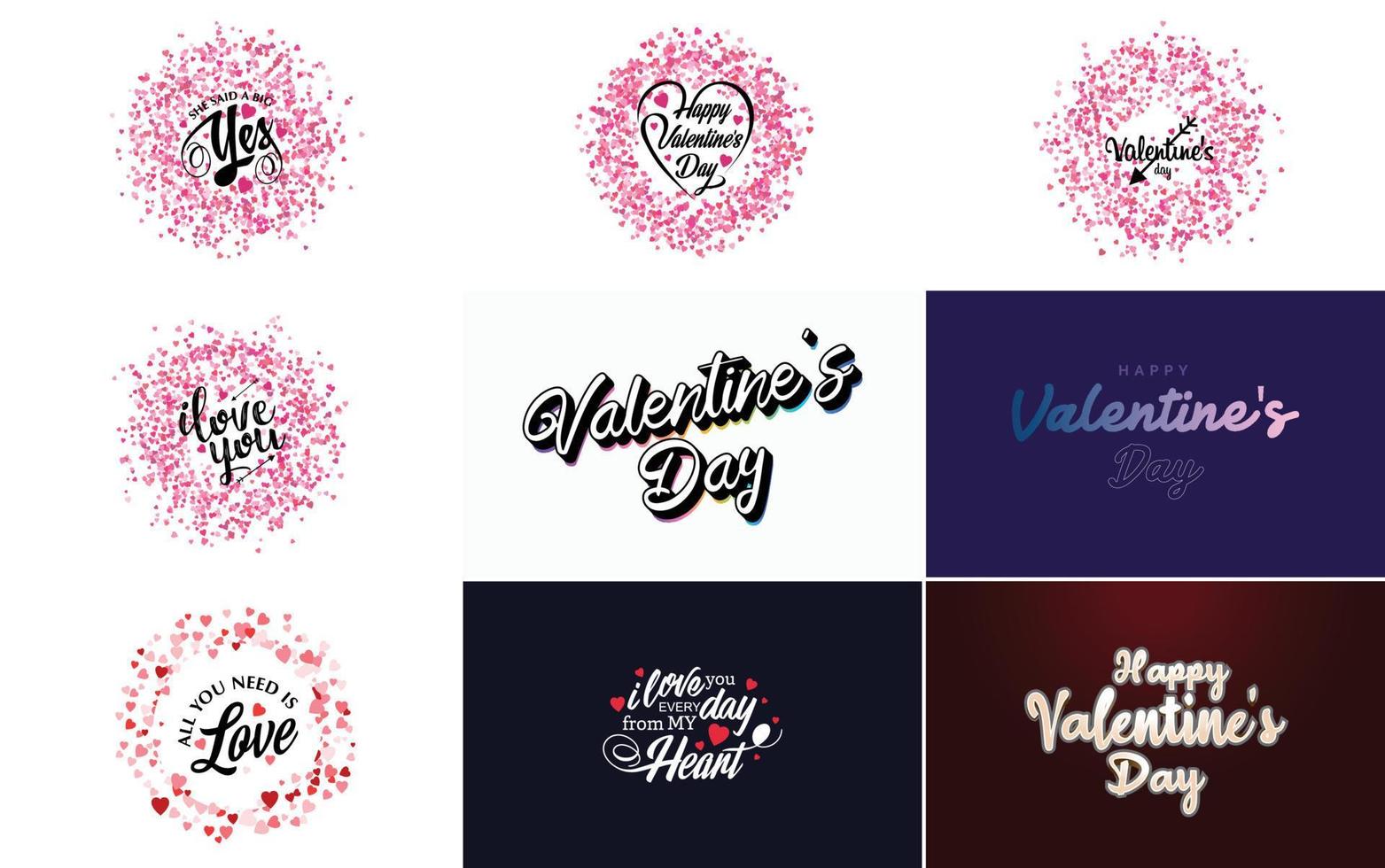 Valentine lettering with a heart design. Suitable for use in Valentine's Day cards and invitations vector