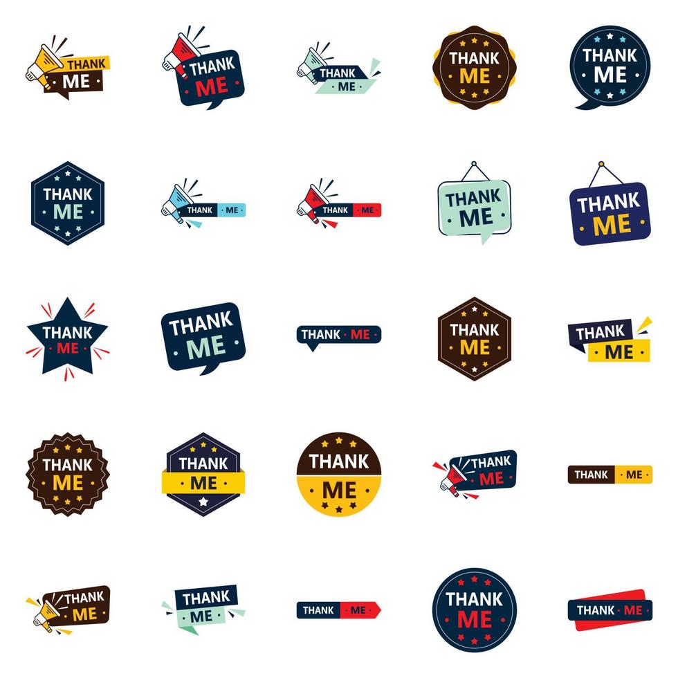Get the Best Value with Our Pack of 25 Thank Me Banners vector
