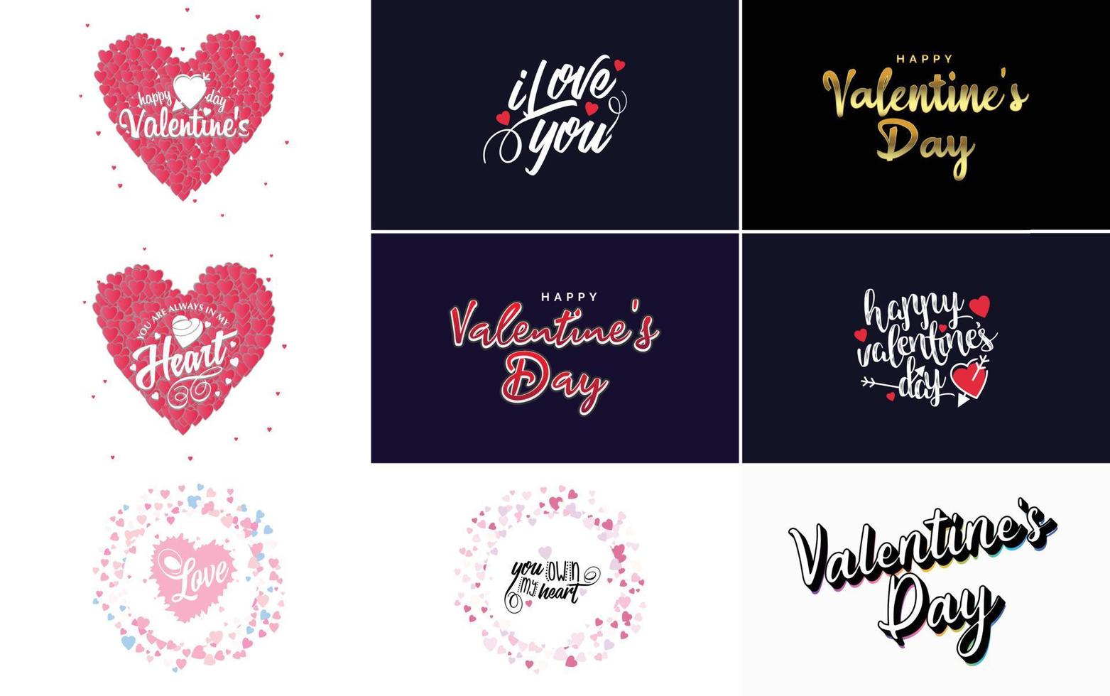 Valentine lettering with a heart design. Suitable for use in Valentine's Day cards and invitations vector
