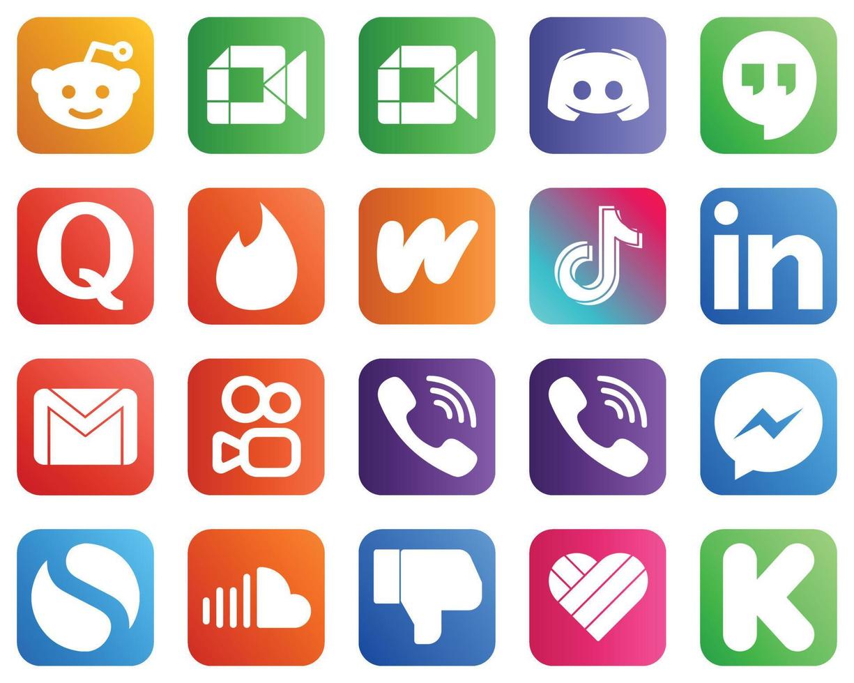 20 Minimalist Social Media Icons such as china. douyin. google hangouts. tiktok and wattpad icons. Unique and high definition vector