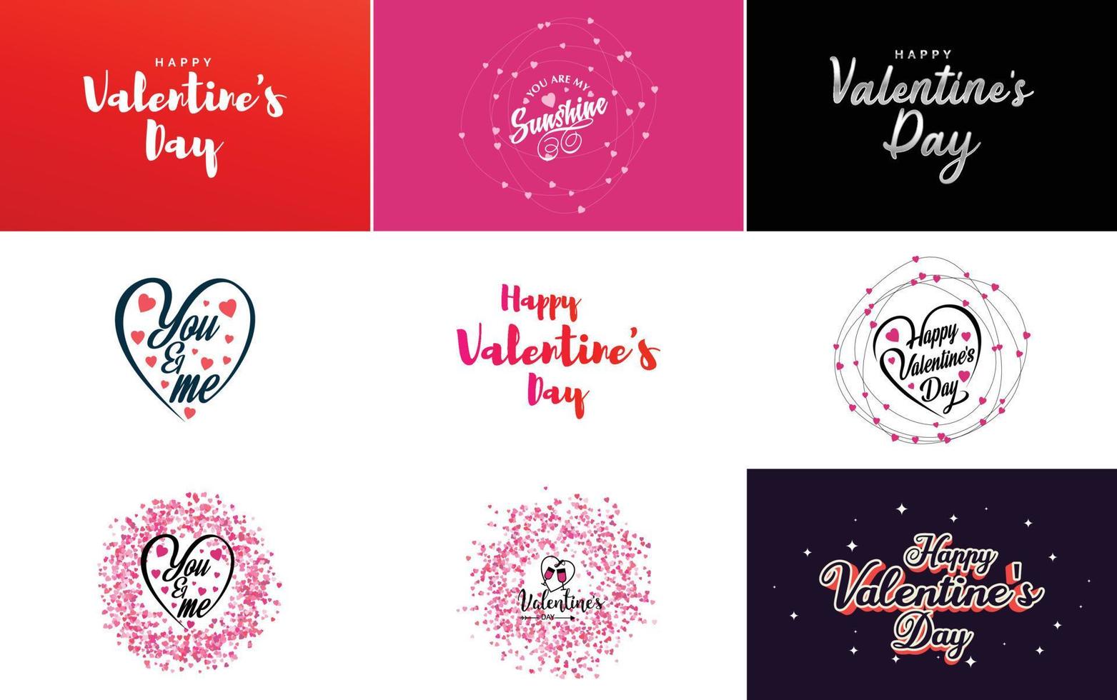 Valentine's lettering with a heart design. Suitable for use in Valentine's Day cards and invitations vector