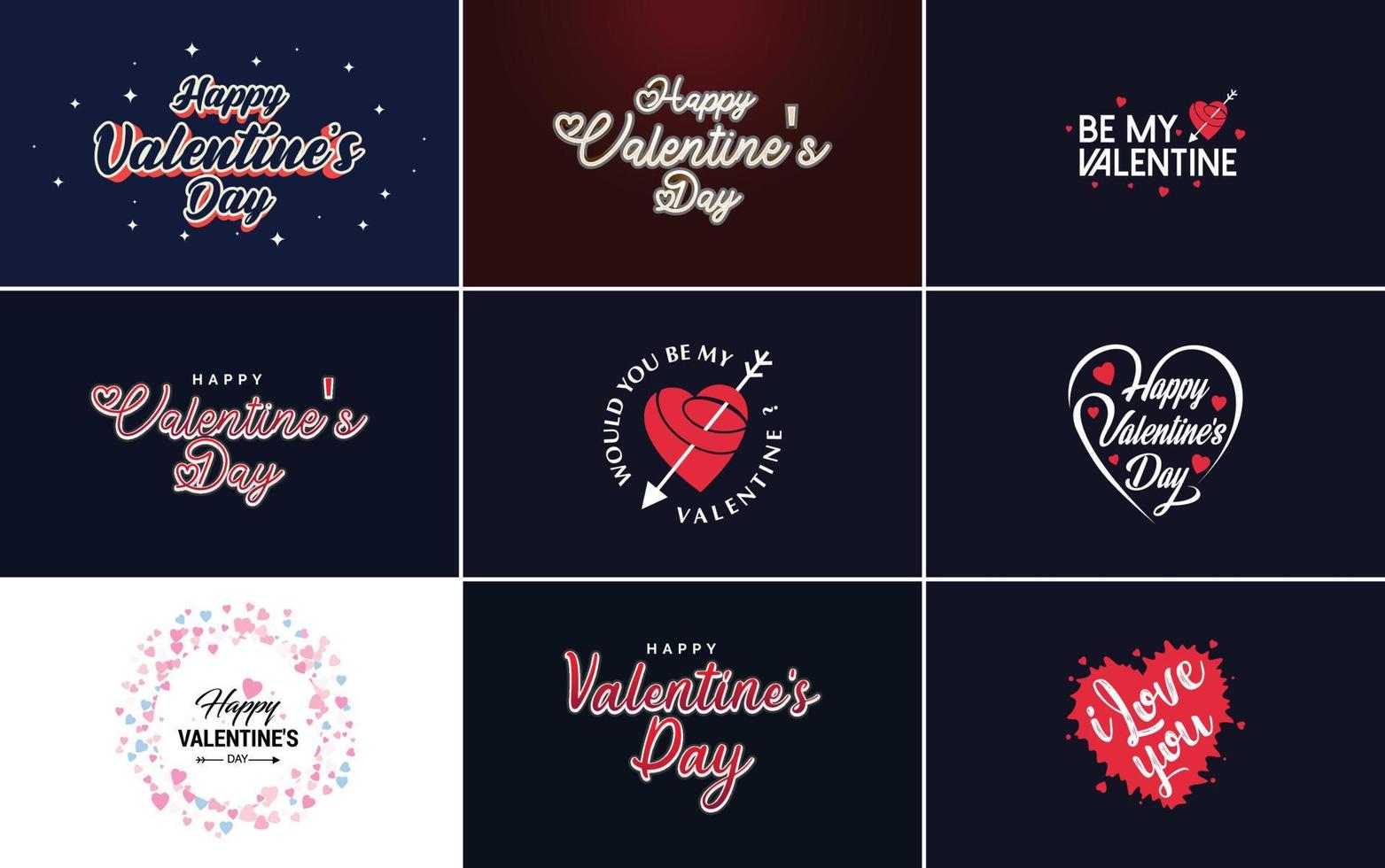 Be My Valentine lettering with a heart design. suitable for use in Valentine's Day cards and invitations vector