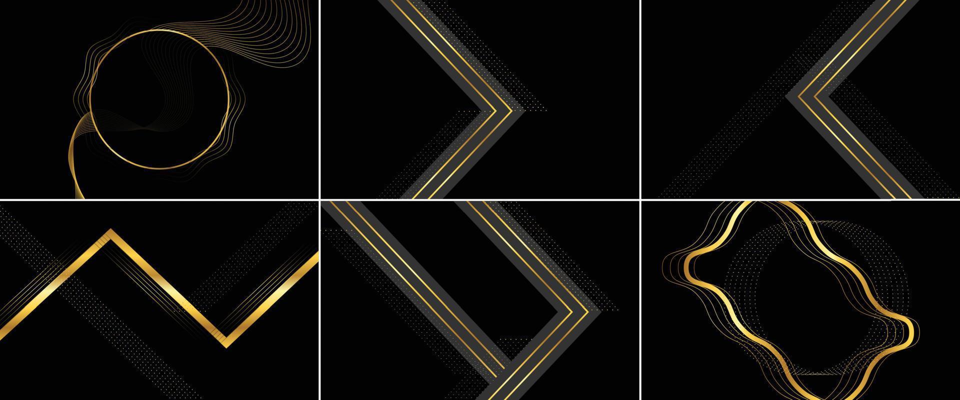 Luxurious. gold background set vector